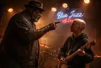 Papa Bear in Blue Jazz Alley
