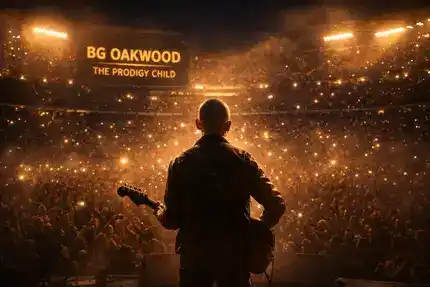 BG Oakwood op een stadionpodium